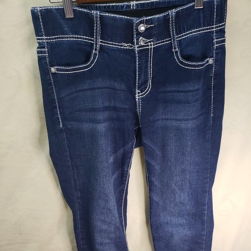 APT 9 women jeans Bootcut  Stretch Blue Size 6 28/28